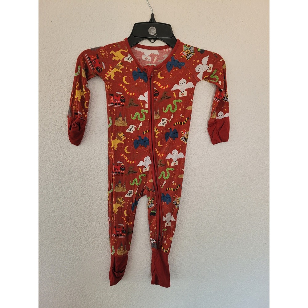 Little Sleepies Harry Potter Bamboo Sleeper Red Wizarding World Icons 6-12 M #4